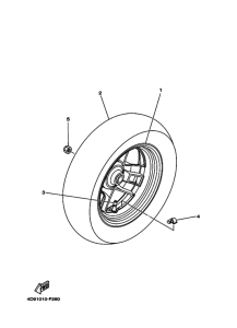 YP250 リヤ ホイール