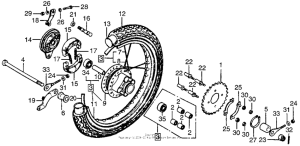 MT125 Переднее колесо