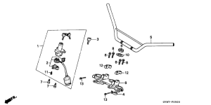 CRM50R Handle pipe / top bridge