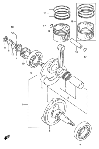 GS125 Вал коленчатый