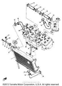 TZ750A Радиатор