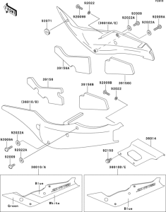 ZX750 Side cover / chain case(zx750-j1)