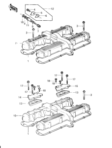 KZ1000 Крышка головки цилиндров