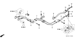 ST1300 (ABS) Задние тормозные трубки
