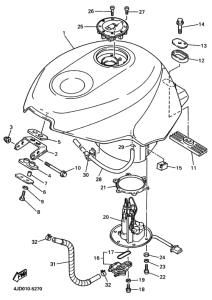 YZF750SP Fuel tank assy
