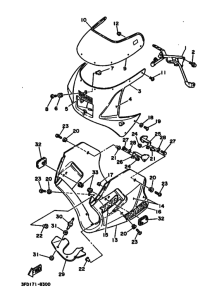 YSR50 YSR50U Cowling comp