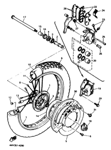 XTZ660 (35.3KW) Переднее колесо