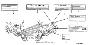 CRF50F Лейбл предостережения