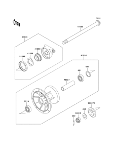 KL650 Переднее колесо