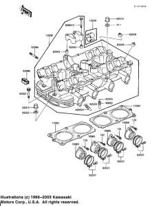KZ1100 Головка цилиндров