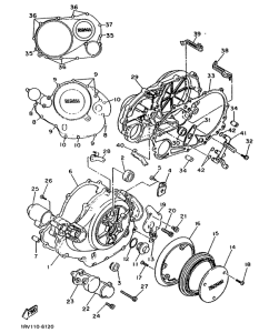 XV1000SE Крышка картера двигателя