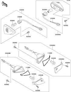 ZX500 Задний фонарь