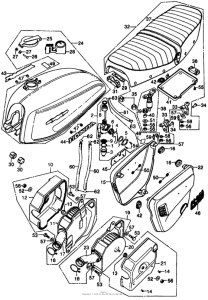 CL200 Cl fuel tank + seat + air cleaner