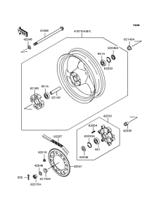 ZR250 Заднее колесо и цепь
