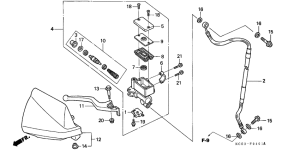 XR250R Fr. brake master cylinder