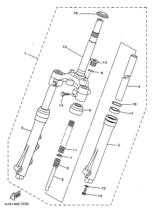 V110ZE Передняя вилка