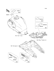 KLE650 Лейбл предостережения