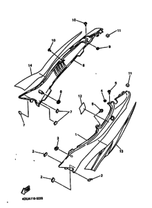 XJ600S XJ600SG Боковая крышка