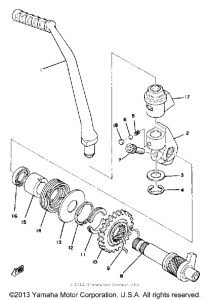 YZ125D Kick - starter