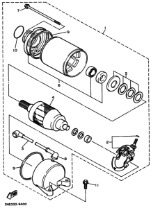 YZF600R YZF600RK Стартерный мотор