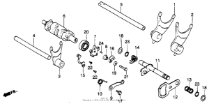 XL250S Gearshift drum 78-81