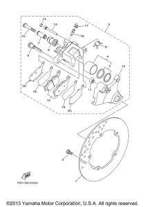 FZ09ECGY Задний суппорт