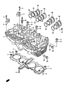 GSF1200S (ABS) Головка цилиндров