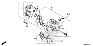 VT1300CT Front brake caliper (1)