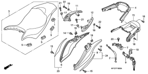 CB600F (ABS) Seat / rear cowl