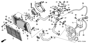 CBF500 (ABS) Радиатор