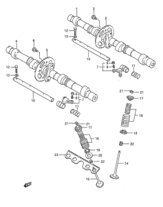 GSX1100 Распределительный вал-клапаны