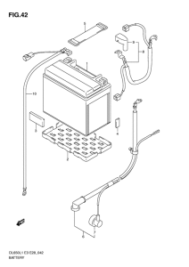 DL650 (ABS) Аккумулятор