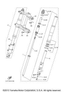 TZ125M Передняя вилка