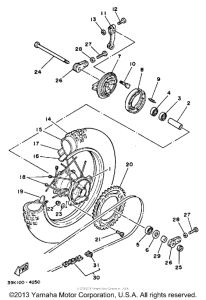 YZ80L Переднее колесо