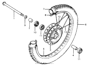 XR75 Переднее колесо