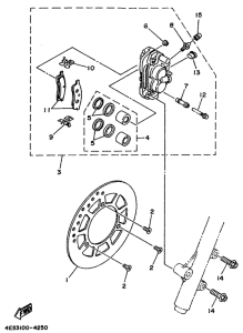YZ80G Front brake. caliper