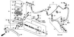 ST1300 Главный цилиндр сцепления
