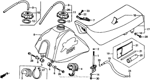 XR80R Fuel tank + seat