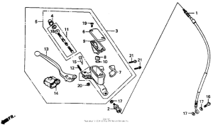 CR80R Передний главный тормозной цилиндр