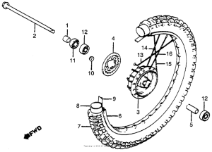 XR80 Front wheel 83-84