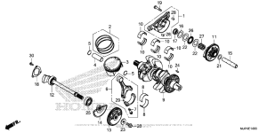 CRF1000D (ABS) Коленчатый вал и поршни