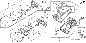 XR250R Taillight unit ass`y