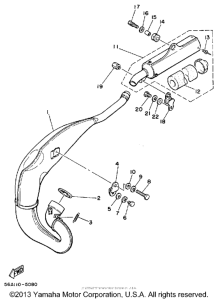 YZ250N Выхлопная система