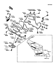 ZX400 Обтекатель нижний