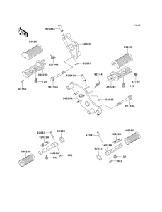 VN400 Подножки