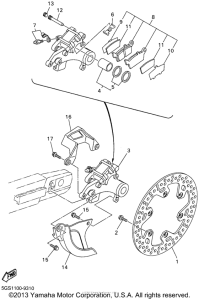 WR400FL Задний суппорт
