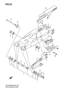 DR-Z400 Маятник задний