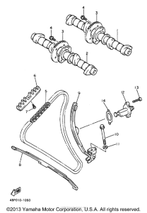 XJ600SKC Цепь механизма газораспределения