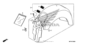 VT1300CT Rear fender (1)