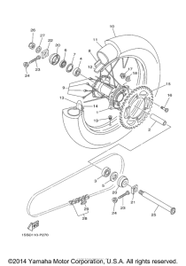 YZ125F2 Переднее колесо